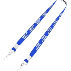 Youth Polyester 5/8-inch Lanyard with Neck Clasp and Swivel Snap Hooks