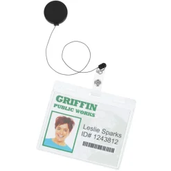 Zion Domed Retractable Badge Holder with Slip Clip