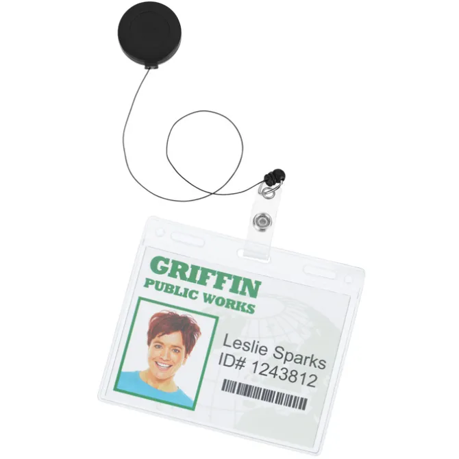 Zion Domed Retractable Badge Holder with Slip Clip