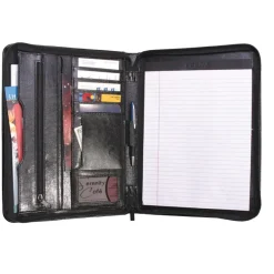 Zippered Leather Portfolio Set