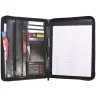 Zippered Leather Portfolio Set - 24 hr