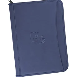 Zippered Vinyl Portfolio - Debossed - 24 hr
