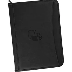 Zippered Vinyl Portfolio - Debossed