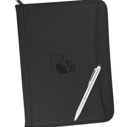 Zippered Vinyl Portfolio Set - Debossed