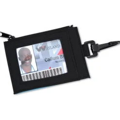 Zip Pouch ID Holder - Black
